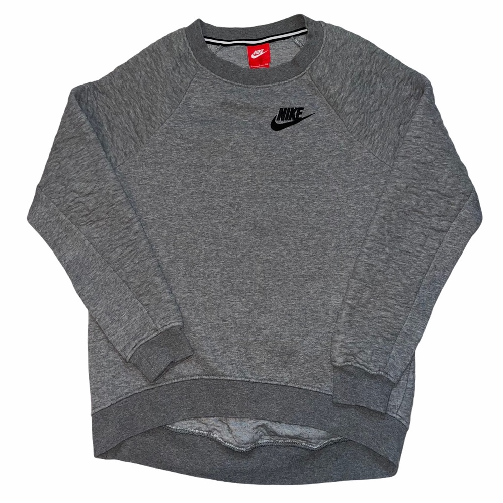 Nike Rally Quilted Gray Crewneck Sweater S…